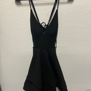 Windsor Black Spaghetti Strap Backless Sundress